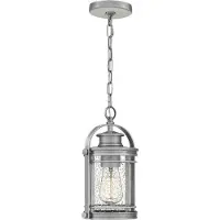 Elstead Lighting Elstead Booker Außen-Außenhängeleuchte E27 Industrielles Aluminium Klar IP44