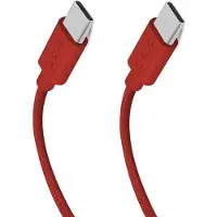 SBS USB-C - USB-C-Textilkabel mit Kabelhalter, 1,5 Meter