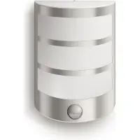 Philips LED Wandleuchte Python in Edelstahl und Weiß 3,8W 800lm IP44 mit Bewegungsmelder