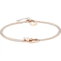 Liebeskind berlin Armband "Schmuck Geschenk Edelstahl Armkette Festive Mini Link", rosa (roségoldfarben), Armbänder, Damen, 20cm, Edelstahl, Armband