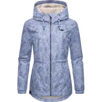 Ragwear Outdoorjacke "Dankka Spring" mit Kapuze Wasserdichte Damen Jacke mit floralem Allover-Print