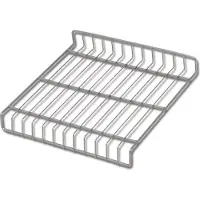 Vasalat Schuhrost mit Clips | Breite: 959 mm, Tiefe: 260 mm, Stahldraht silber RAL 9006
