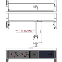 Bachmann DESK2 2xUK 1xUSB C 60W 0,2m GST18 RAL9005