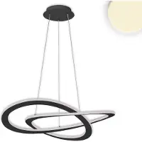 ISOLED LED Hängeleuchte Design 600, schwarz, 40W, rund, 3000K, dimmbar