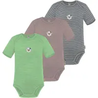 Normani 3er Set Baby Merino Body Kurzarm „Tauranga" - 9295