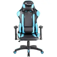 Rocada Ergoline 914-3, Gepolsterter, ausgestopfter Sitz, Gepolsterte Rückenlehne, Schwarz, Blau, Schwarz, Blau, Kunstleder, Technopolymer, Kunstleder, Technopolymer