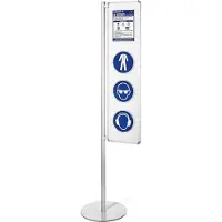 Ultradex Infosäule Whiteboard 260x1000mm magnetsisch beschreibbar