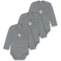 Normani 3er Pack Baby Merino Body Langarm „Auckland" - 9379
