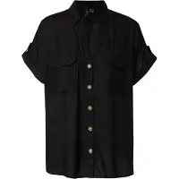 Vero Moda Kurzarmbluse "VMBUMPY S/S SHIRT WVN GA NOOS" Viskose, regular fit