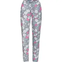 Vivance Pyjamahose DREAMS, Damen, Gr. 40/42, N-Gr, bunt (grau, rosa, geblümt), Single Jersey, Obermaterial: 100% Baumwolle, geblümt, Basic schmal lang, Hosen Pyjamahose, mit schönem Alloverdruck