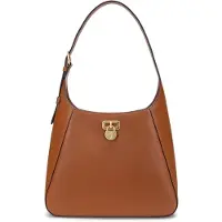 Lauren Accesorios für Damen. 431956790001 Große Tanner Umhängetasche aus braunem Leder (OSFA), Lässig