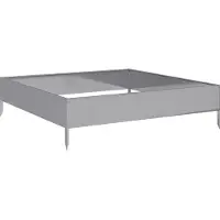 vidaXL Hochbeet 100x100x26 cm Verzinkter Stahl