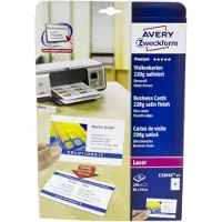 Avery Zweckform C32016-25, Laser/Inkjet, Karton, Weiß, Satin, 220 g/m², 250 Blätter