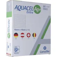 ConvaTec Aquacel Ag Extra 10x10 cm Kompressen 10 St