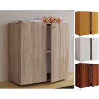 Hioshop Holz Kommode Vandol V1 mit Drehtüren