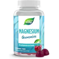 Nature'S Way Magnesium Gummibärchen für Erwachsene & Kinder I 180 mg Magnesiumcitrat Kirsch-Geschmack vega... 1x60 St Fruchtgummi