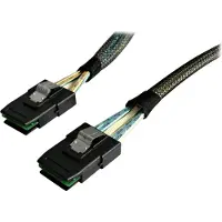 StarTech.com 1m Serial Attached SCSI SAS-Kabel - SFF8087 auf SFF8087, Schwarz, Ultra-640 SCSI, Extern, 1 m, SFF-8087, SFF-8087