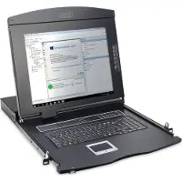 Digitus Modulare Konsole mit 17" TFT (43,2cm), 8-Port KVM & Touchpad, türkische Tastatur