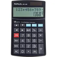 MAUL MTL 600, Desktop, Display-Rechner, 12 Ziffern, Akku, Schwarz