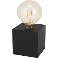 Eglo - PRESTWICK 2 Tischlampe - Antik Schwarz/Holz