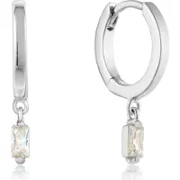 Ania Haie Damen-Creolen Glow Huggi Hoops 925er Silber Zirkonia Ania Haie Silber