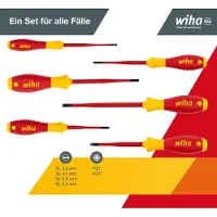 Wiha Schraubendreher Set Soft Finish electric slimFix Schlitz/Pozidrive 6tlg