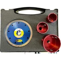Marcrist Fliesenschneid- und Bohr Set 125 mm + 1x Trennscheibe + 3x Trockenbohrer ( 3999.101.234 )