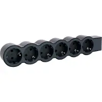 Legrand 694580 Flache Steckdosenleiste 6x Steckdose, ohne Kabel Kabel Farbe: Schwarz