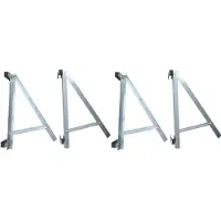 Technaxx BALCONY POWER, Solarmasthalterung, Aluminium, Freistehend, Auf dem Dach montiert, Wand-montiert, Grau, 1050 mm, 60 mm