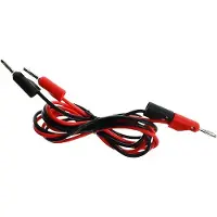 Peaktech Messleitung, 2 Stück, Bananenstecker, 4 mm - Bananenstecker, 4 mm, 1.1m, 15A, Schwarz, rot