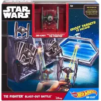 Mattel Hot Wheels - Set - Star Wars Raumschiff Tie Fighter Blast-Out Battle