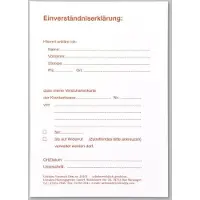 Ultradex Einverständnis-Erklärungen B148xH210mm weiss DIN A5 VE 50 Stück