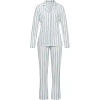 Vivance Pyjama mehrfarbig Gr. 32/34 für Damen. V-Ausschnitt und Allover-Druck. Klassisch. Nachhaltig.