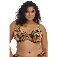Elomi Swim Unwattierter Bikini BH Tiger Valley | Grösse: 90F | Farbe: Schwarz