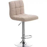 CLP Barhocker Peru STOFF drehbar und höhenverstellbar creme