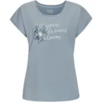 Vivance Pyjamaoberteil blau Gr. 32/34 für Damen. Rundhals und Print. Bequem. Nachhaltig.