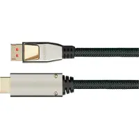 Python DisplayPort 1.4 Kabel Good Connections Serie, bis 4K, Vollmetallstecker & Nylongeflecht, Länge 3 m, schwarz