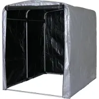 MCW Fahrradgarage MCW-N61, Foliengarage Aufbewahrungsgarage Garagenzelt, Alu UV-Schutz wasserfest, 201x157x201cm silber