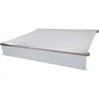 Mendler Elektrische Kassetten-Markise H124, Vollkassette, 4x3m ausfahrbarer Volant Acryl Creme
