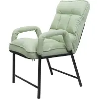 Mendler Esszimmerstuhl MCW-K40, Stuhl Polsterstuhl, 160kg belastbar Rückenlehne verstellbar Metall Stoff/Textil mint-grün