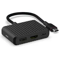 Unisynk 3 Port USB-C Hub V2 4K 60Hz 100W Black