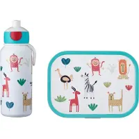 Mepal Pausenset Campus (Trinkflasche Pop-up und Brotdose) - Animal Friends