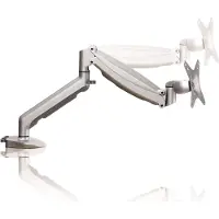 Hjh OFFICE PRO CPSA | Bildschirmarm | flexibel | Silber - Weiß