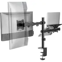 Toboli 2in1 Halterung Monitor Laptop Monitorhalterung Notebookhalter Monitorarm
