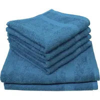Dyckhoff Handtuch Set "Planet", blau (petrol), 6 Stk., Frottier, Frottier, Obermaterial: 100% Baumwolle, Handtuch-Sets, Handtuch Set, 4 Handtücher (50x100cm), 2 Duschtücher (70x140cm)