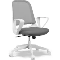 Sense7 Sopty Ergonomischer Bürostuhl Schreibtischstuhl Weiß Klappbare Armlehnen Netzrücken Wippfunktion Homeoffice Office Chair Gummirollen 120 kg