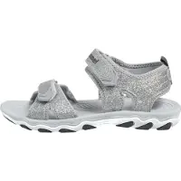 Hummel Sandal Glitter JR Kinder Trekking Sandale Klett silber 203306-1508, Schuhgröße:31 EU