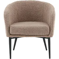 Ebuy24 Akzentstuhl Fluffy Braun