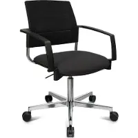 Schäfer Shop Besucherstuhl SSI Proline Visit S3+, Netzrückenlehne, Universalrollen, schwarz/schwarz