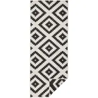 NORTHRUGS Teppich "Malta Wendeteppich", rechteckig, 5 mm Höhe, In-& Outdoor, Wetterfest, Balkon, Terrasse, Raute, Läufer, Wohnzimmer
